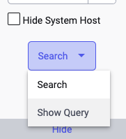 The Show Query selection from the Search button.